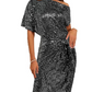 💃Hot Sales - 60% OFF🎉Sparkly One-Shoulder Ruched Dress