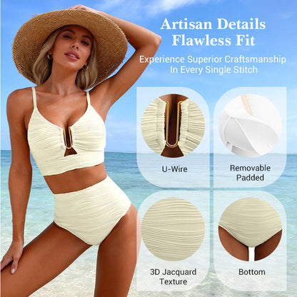 🔥LAST DAY SALE - ONLY £13.99!!⚡50K+ SOLD!👙Women's Push Up High Waist Bikini