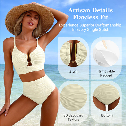 🔥LAST DAY SALE - ONLY £13.99!!⚡50K+ SOLD!👙Women's Push Up High Waist Bikini