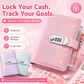 🎄Christmas Pre Sale￡7.99!!☃️✨Sparkle Lock Cash Savings Binder with 3-Digit Combination Lock – 100-Page Cash Stuffing Budget Organizer for Savings Challenges, Money Goals & Gifts 💖