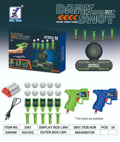 🎁🎅Christmas Special Sale - 70% OFF💝Electric Hovering Ball Target Shooting Game Set with Toy Guns and Floating Balls Glow in the Dark Electronic Target for Kids