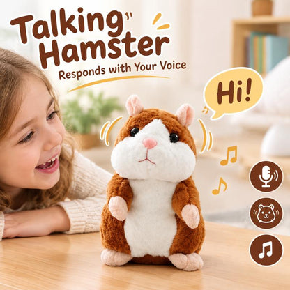 🔥🐹 Last Day Special Price £9.98! ✨Talking Hamster Plush – repeats whatever you say, auto head-shaking, hilarious fun for kids & adults🎁