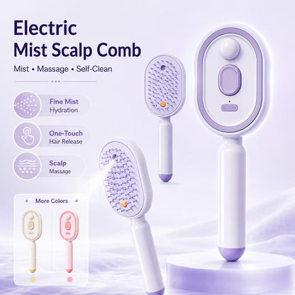 ⏳LAST DAY SALE 60% OFF💁‍♀️✨Electric Spray Air Cushion Massage Comb💨| Self-Cleaning Anti-Tangle ✨ | Perfect for Dry, Brittle Hair 💧