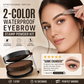💄🔥60% OFF NOW ! 🖌️2-Color Waterproof Eyebrow Stamp Powder Kit, Smudge-Proof Quick Natural Full Brow Makeup with Dual-End Brush