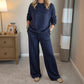 ✨🎅Early Christmas Shopping Sale: 50% Off 🎄⏰Women's Glitter Pullover Sweater & Pants 2-Piece Set