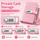 🎄Christmas Pre Sale￡7.99!!☃️✨Sparkle Lock Cash Savings Binder with 3-Digit Combination Lock – 100-Page Cash Stuffing Budget Organizer for Savings Challenges, Money Goals & Gifts 💖