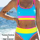 🏖️Vacation Sale 49% OFF💃Color Contrast Patchwork Nylon Sporty 3 Piece Bikini Sets