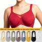 🏆 Last Day Special Price £7.99 ! 💐Women's Elegant Sheer Full Coverage Plus Size Bra