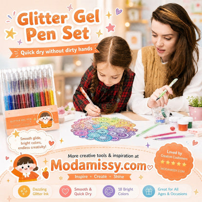 🔥LAST DAY SALE ONLY ￡6.99!!✨50K+ SOLD!🎁Glitter Gel Pen Set