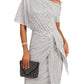 💃Hot Sales - 60% OFF🎉Sparkly One-Shoulder Ruched Dress
