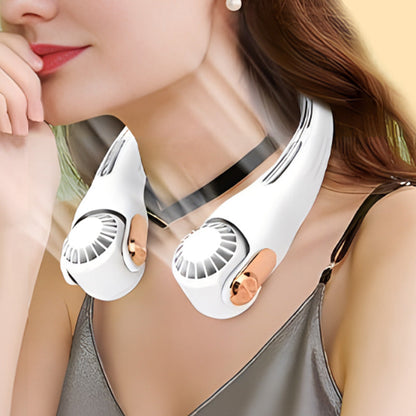💨2026 Summer Hot Sale 70% OFF💞🍃 USB Portable Bladeless Neck Fan –😎Ultra‑quiet, 360° rotating, 3 speeds🌬️