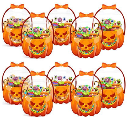 👻⏳LAST DAY SALE ONLY￡8.99!🔥🎃Halloween Transparent Pumpkin Favor Bags✨Perfect for Party, Trick-or-Treat, Classroom Gifts