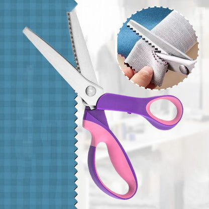 🔥🎁HOT SALE 50% OFF✂️ Pinking Shears Scissors – Stainless Steel, Ergonomic Cushioned Handles – Perfect for Sewing, Quilting & Scrapbooking! 🧵💨