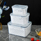 🌿50% OFF NOW!🍓✨ 3-PC Fruit Container Set – Removable Colander, Leak-Proof & Stackable