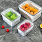 🌿50% OFF NOW!🍓✨ 3-PC Fruit Container Set – Removable Colander, Leak-Proof & Stackable