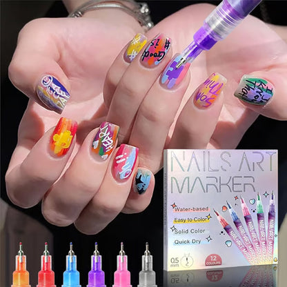 🔥Last Day Promotion 50% OFF🔥✨12 Colors Nail Art Pens Set