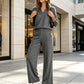 🍂⏳LIMITED-TIME 70% OFF! ✨Women's 2 Piece Outfits V Neck Lounge Set | Raglan Long Sleeve Top & Wide Leg Pants