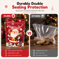 📢LIMITED TIME SALE:￡8.99!! ⏰🎅50 Pack Christmas Candy Bags Cartoon Stand Up Zipper Pouches for Snowflake Crisp Cookie and Baking Food Packaging