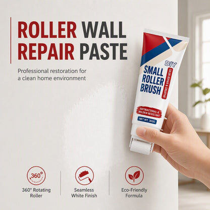 🥳2026 HOT SALE🥳💞50K+ SOLD! 🧱🖌️Waterproof Wall Repair Paste with Integrated Small Roller Brush