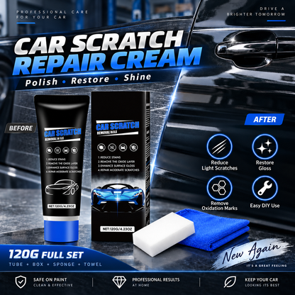 ⏳LAST DAY SALE £7.99✨🚗Premium Car Scratch Removal Polish Wax