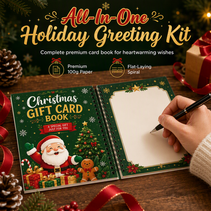 🔥🎁60% OFF!!!-Ready for Christmas!🎅Santa Christmas Gift Card Book Santa Gift Card