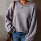 ⏳✨Limited-time 60% off☁️🧶 Women's Round Neck Pullover Sweater – Breathable & Skin-Friendly, Warm & Cozy | Perfect Autumn/Winter Knit ✨