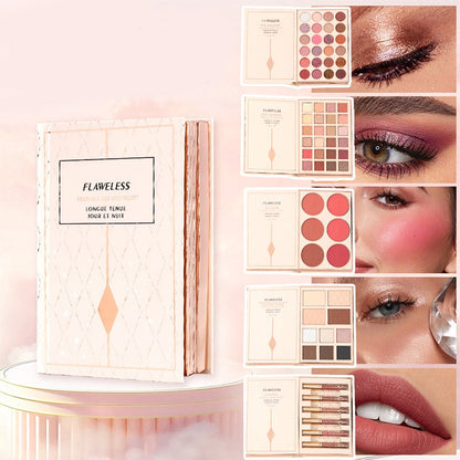 🏆LAST DAY SALE 50% OFF!!💐🥳 All-in-One Makeup Book Palette – Multi Layer Eyeshadow Blush Contour Highlight Makeup Kit, Portable Foldable Makeup Book for Daily & Party Makeup