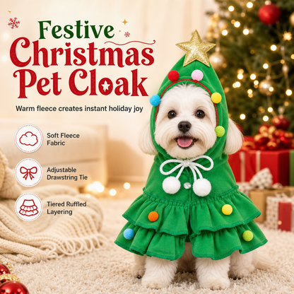 🎄Christmas Pre Sale￡7.98!!☃️Christmas Tree Pet Cape Cloak for Cats & Dogs✨